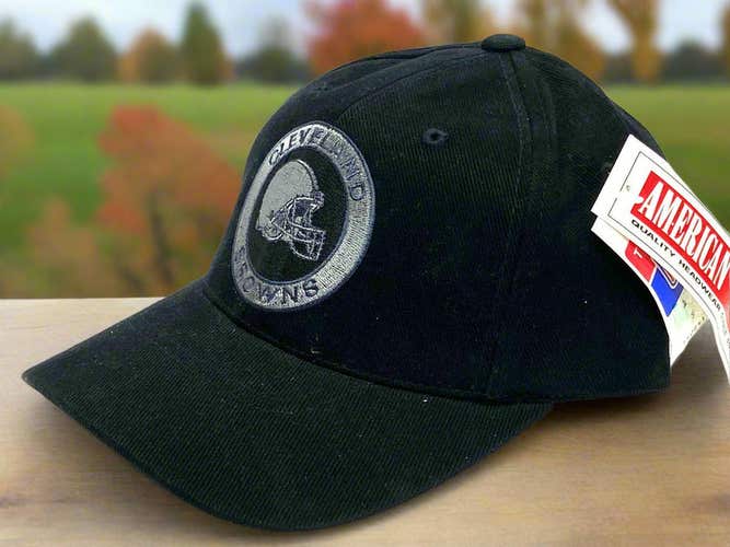 Cleveland Browns Vintage Late '90s NFL Black Adjustable NOS Cap (New)