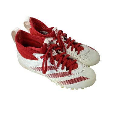 Used Adidas Jr FB Cleats White Junior 04 11479-S000402238