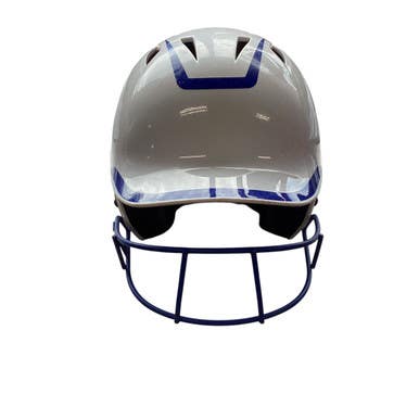 Used Champro HXJ Batting Helmet w/Mask Royal Blue And White MD 11479-S000402234