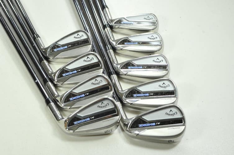 Callaway Paradym Ai Smoke 5-PW,AW,GW,SW Iron Set Stiff Right Graphite # 201474