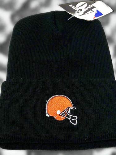 Cleveland Browns Vintage Late '90s NFL Black Cuffed Knit NOS Hat (New)