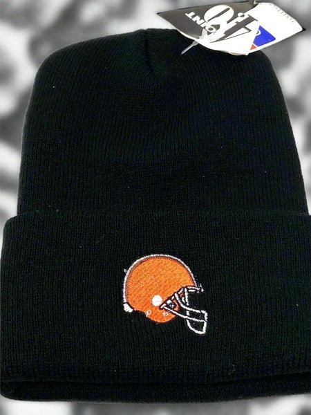 Cleveland Browns Vintage Late '90s NFL Black Cuffed Knit NOS Hat (New)