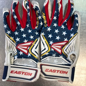 Used Easton BB/SB Batting Gloves White MD 11868-S000064901