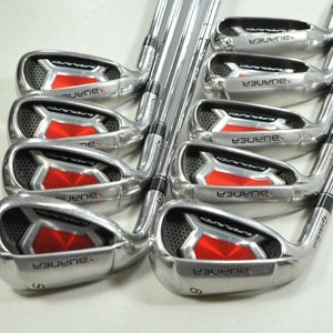 LEFT TaylorMade Burner Super Launch 4-PW,AW,SW Iron Set Regular Steel  # 201593