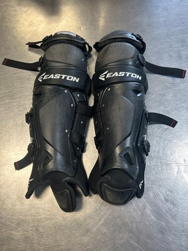 Used Easton QWIK-FIT Catchers Leg Guards Black Youth 11868-S000063841