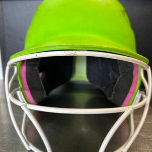 Used Worth BATTING HELMET Batting Helmet w/Mask Green SM 11868-S000063593