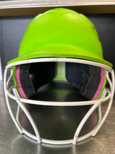 Used Worth BATTING HELMET Batting Helmet w/Mask Green SM 11868-S000063593