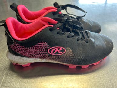 Used Rawlings CLEAT BB/SB Cleats Black Junior 04 11868-S000064807