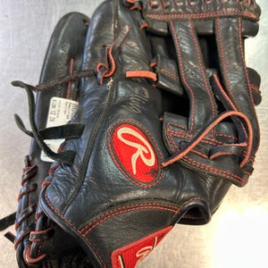 Used Rawlings R9 BB/SB Glove LH Throw Black 12" 11868-S000064556