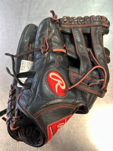Used Rawlings R9 BB/SB Glove LH Throw Black 12" 11868-S000064556