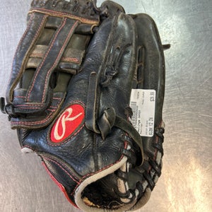 Used Rawlings GAMER BB/SB Glove RH Throw Black 12" 11868-S000064554