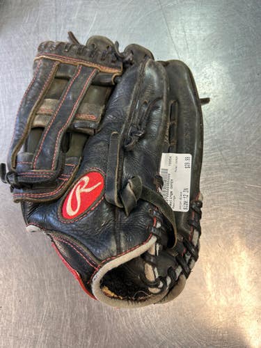 Used Rawlings GAMER BB/SB Glove RH Throw Black 12" 11868-S000064554