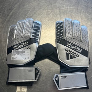 Used Adidas GOALIE GLOVE Soccer Goalie Gloves Grey 7 11868-S000063957