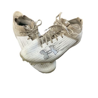 Used Under Armour LAX Cleats Mens White Senior 10 11760-S000080934