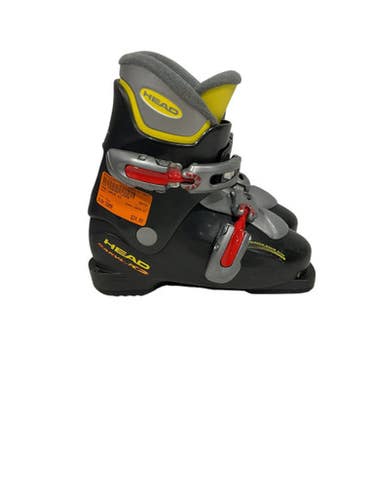 Used Head CARVE X2 Boys DH Ski Boot Black 200 MP - Y13.5 11847-S000028841