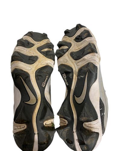 Used Nike ALPHA HUARACHE 4 BB/SB Cleats Grey Junior 03 11847-S000028902
