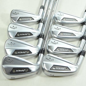 LEFT HANDED Callaway Apex Ai200 4-PW,AW Iron Set Stiff DG MID S300 Steel #201616