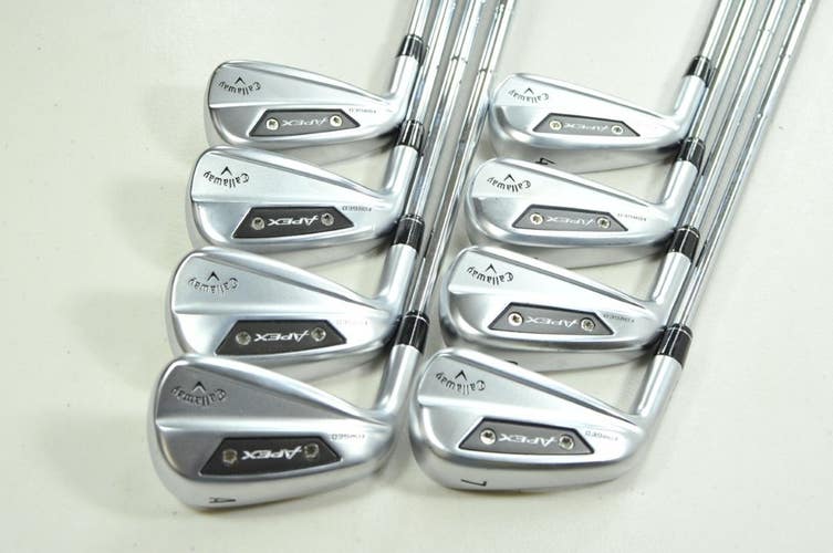 LEFT HANDED Callaway Apex Ai200 4-PW,AW Iron Set Stiff DG MID S300 Steel #201616