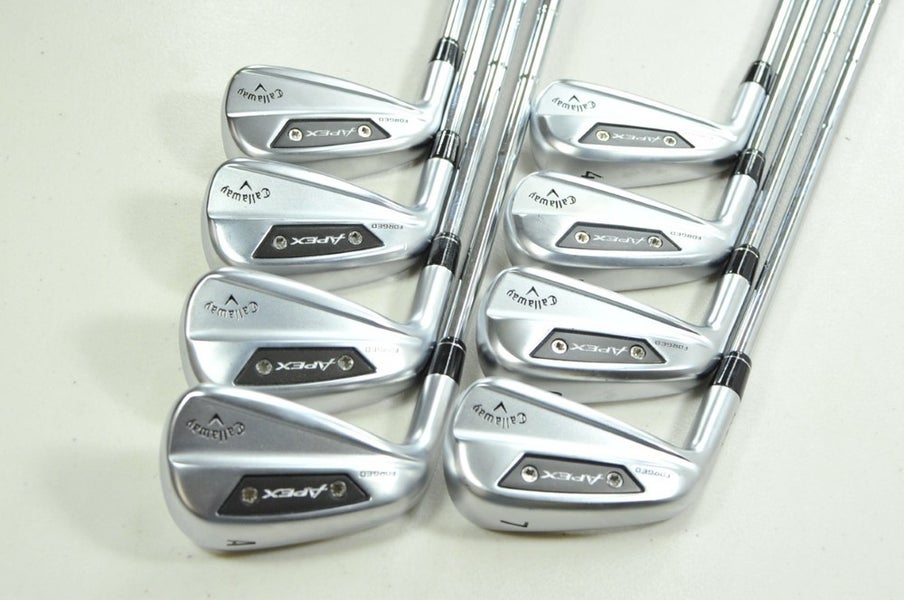 LEFT HANDED Callaway Apex Ai200 4-PW,AW Iron Set Stiff DG MID S300 Steel #201616