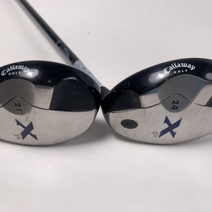 Callaway X 3 & 4 Hybrid Set 21* 24* 80g Regular Graphite Mens RH