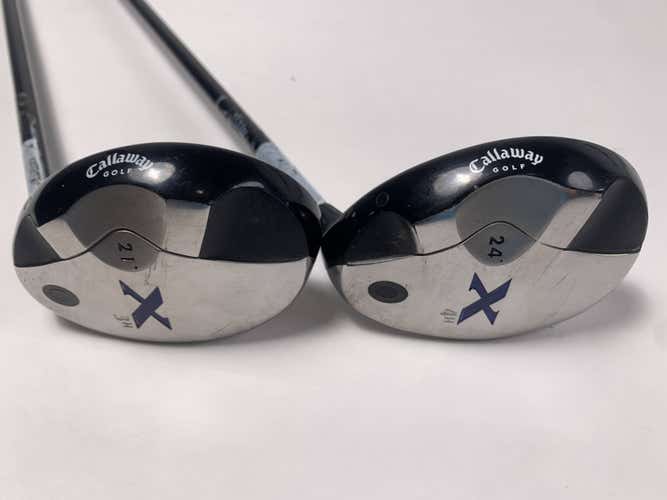 Callaway X 3 & 4 Hybrid Set 21* 24* 80g Regular Graphite Mens RH