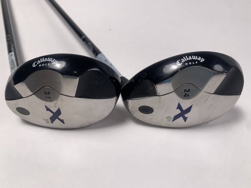 Callaway X 3 & 4 Hybrid Set 21* 24* 80g Regular Graphite Mens RH