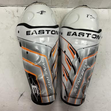 Used Easton SYNERGY EQ30 Junior Shin Guards Black/Orange/White 12" 11855-S000189837