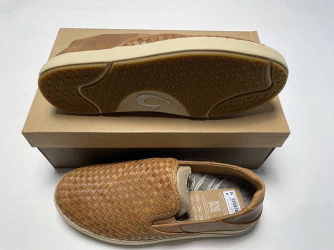 Olukai Lae'Ahi Lauhala Casual Shoes Fox Brown Men's SZ 11 (10489-FXFX)