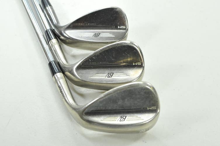 Titleist Vokey SM9 Brushed Steel 50*, 54*, 58* Wedge Set Right Steel # 201608