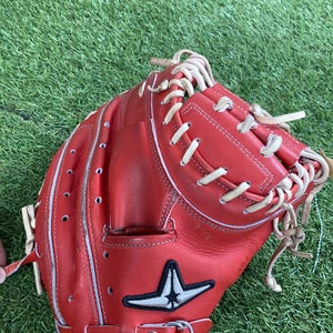Red All Star ASJ-091 RH Catcher's Baseball Glove 33.5" (Used)