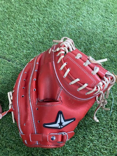 Red All Star ASJ-091 RH Catcher's Baseball Glove 33.5" (Used)