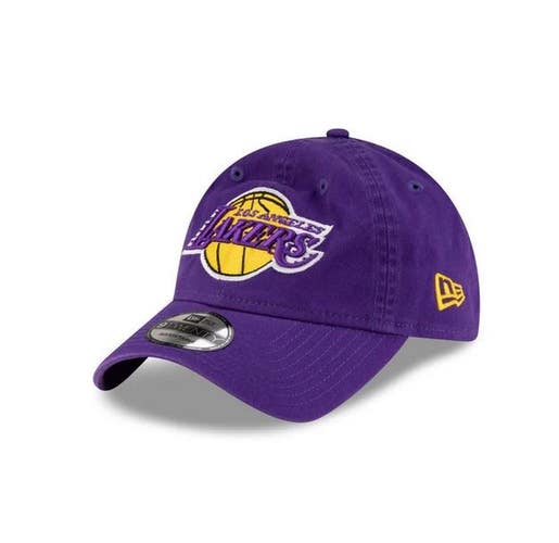 Los Angeles Lakers New Era Curved Brim 9TWENTY NBA Purple Adjustable strapback