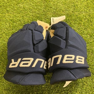 Blue Senior Bauer Vapor Hyperlite Gloves 14" (New) Custom