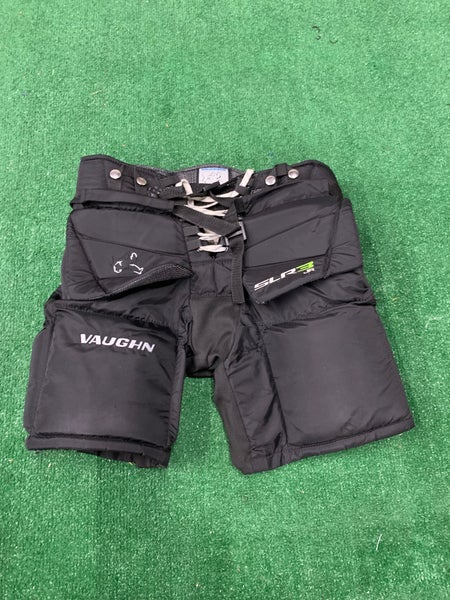 Black Junior Small Vaughn Ventus SLR3 Hockey Goalie Pants (Used)