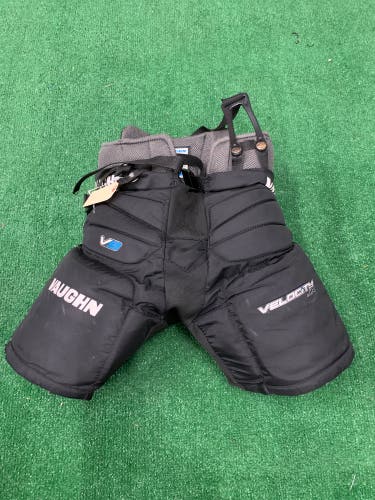 Black Junior Small Vaughn Velocity V9 Pro Hockey Goalie Pants (Used)