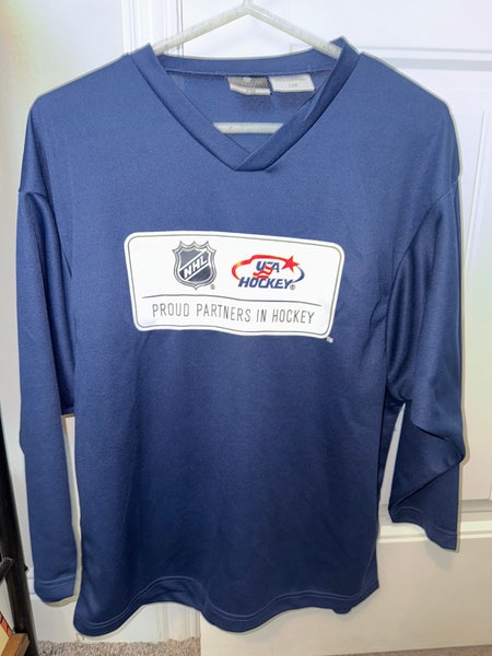 Blue USA Hockey Medium Kids Unisex Jersey (Used)