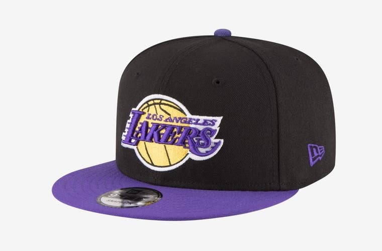 Los Angeles Lakers New Era 2-Tone 9FIFTY Adjustable Snapback Hat - Black/Purple