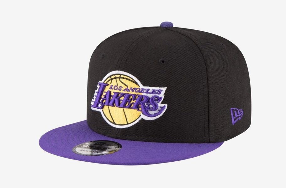 Los Angeles Lakers New Era 2-Tone 9FIFTY Adjustable Snapback Hat - Black/Purple