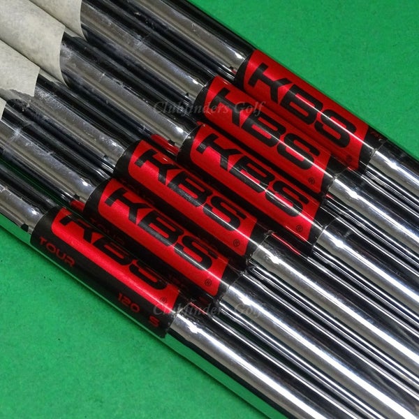 KBS Tour 120 .355 Tapered Stiff Pulled Steel Iron Shafts SET OF 6