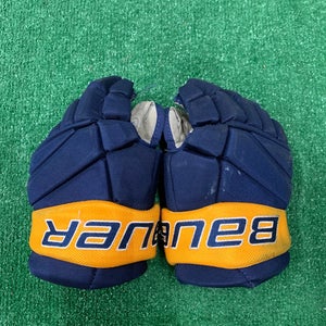 Blue Junior Bauer Vapor Team Gloves 12" Pro Stock (Used)