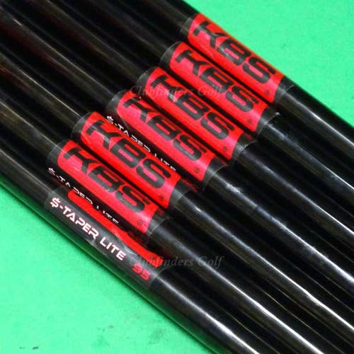 KBS $-Taper Lite 95 Black .355 Regular Flex Pulled Steel Iron Shafts SET OF 7
