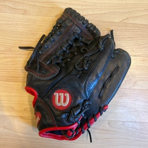 Black Wilson A500 RH Infield Baseball Glove 12" (Used)