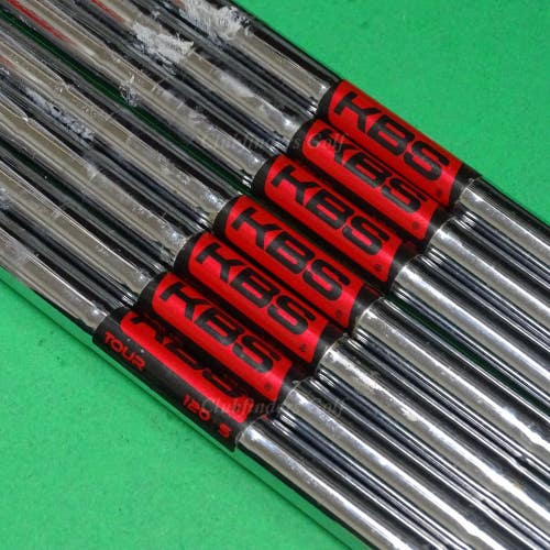 KBS Tour 120 .370 Parallel Stiff Flex Pulled Steel Iron Shafts SET OF 7