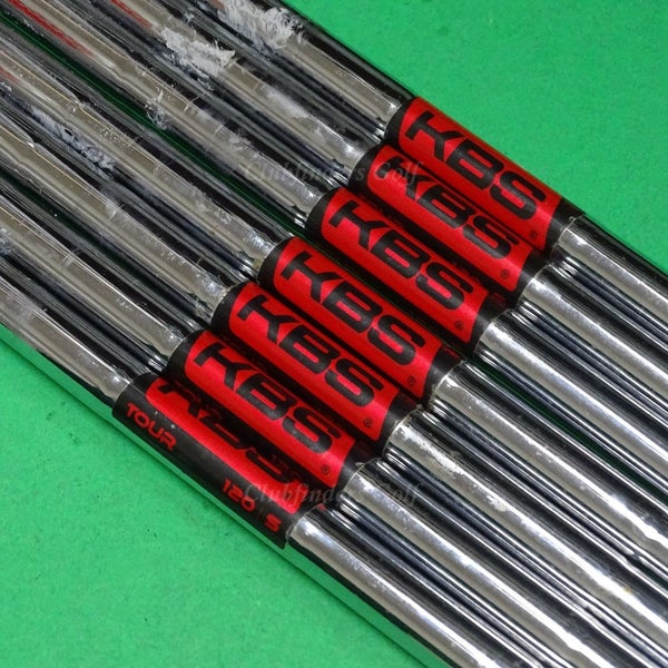 KBS Tour 120 .370 Parallel Stiff Flex Pulled Steel Iron Shafts SET OF 7