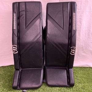 Black 28" Junior Warrior Ritual G6 E+ Goalie Leg Pads (Used)