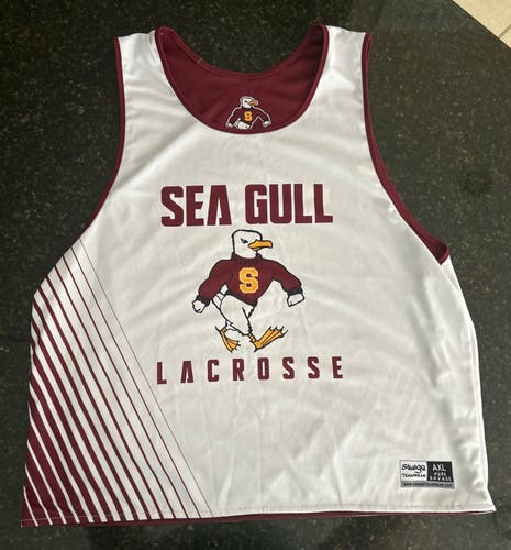 Salisbury Lacrosse Pinnie - White/Maroon Reversible (Adult XL)