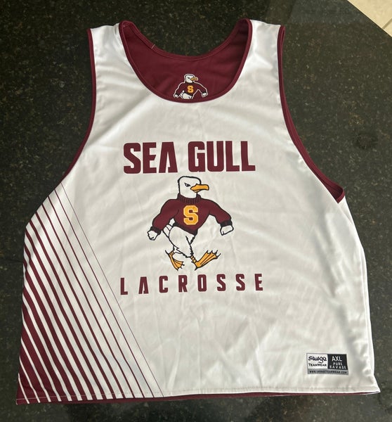 Salisbury Lacrosse Pinnie - White/Maroon Reversible (Adult XL)