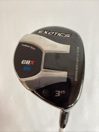 Tour Edge Exotics CBX 119 Fairway 3 Wood 15* Atmos Tour Spec 7TS Stiff Graphite