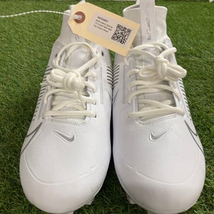 White Men's Size M 10.5 Adult Nike Mid Top Cleats (New)