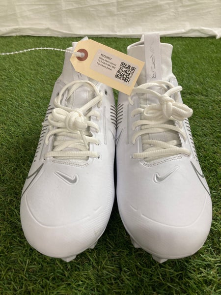 White Men's Size M 10.5 Adult Nike Mid Top Cleats (New)
